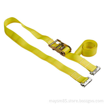 Custom wovenRatchet tie down Polyester Cargo Lashing